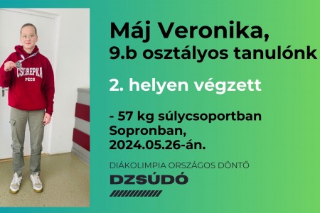 Máj Veronika ezüstérmet szerzett a Diákolimpia országos döntőjében