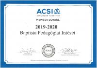 ACSI tagságról szóló igazolás - 